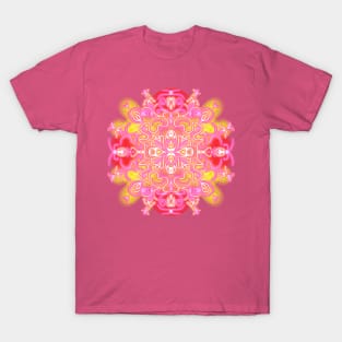 Rose mandala neon T-Shirt